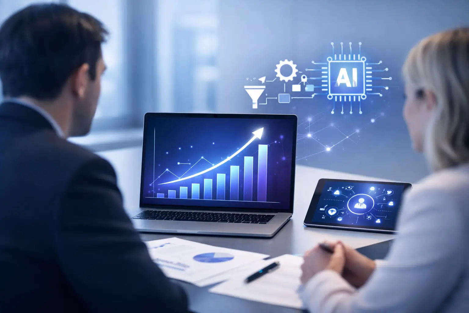 Príklad rastu predaja cez AI v B2B firme